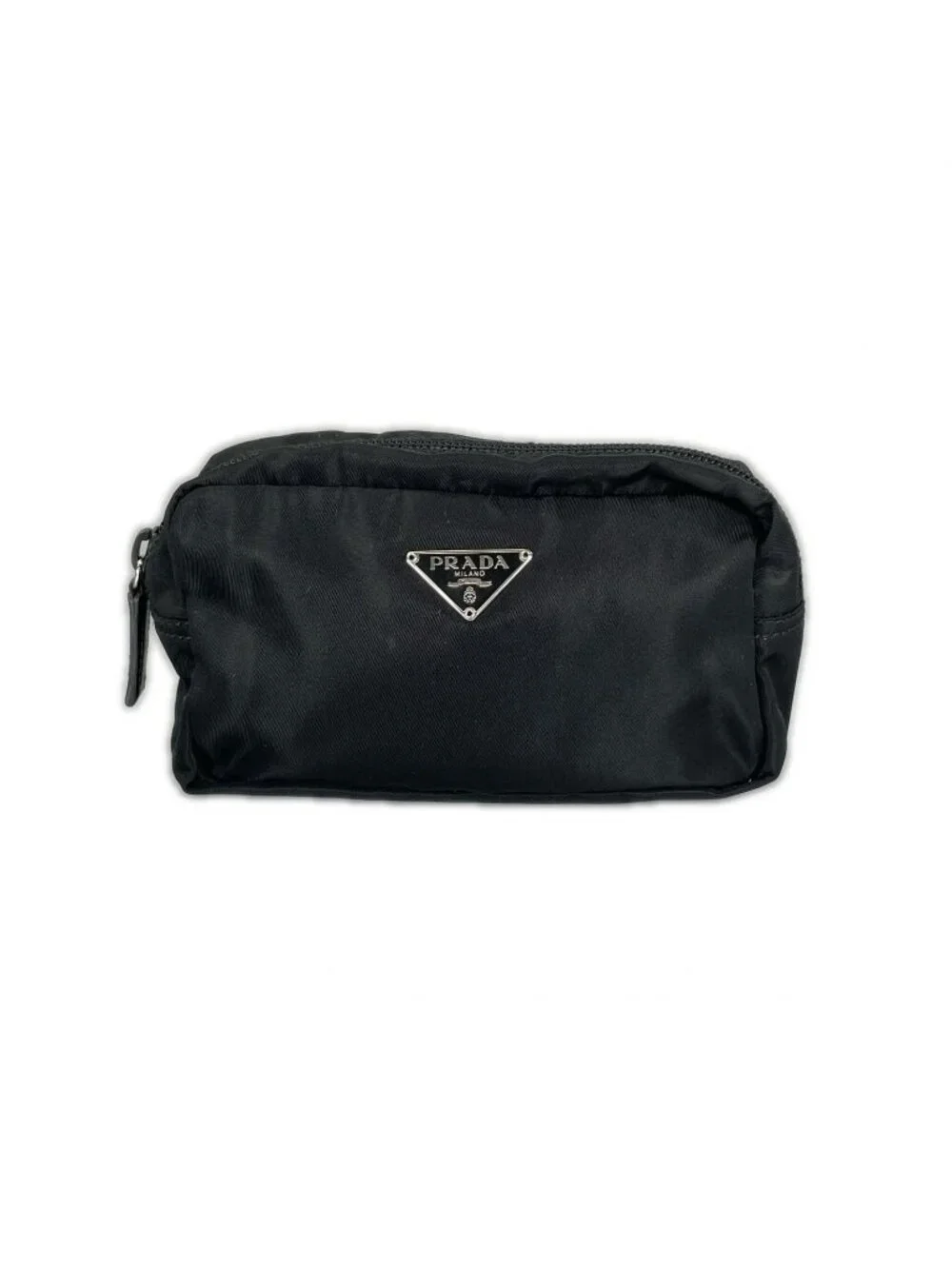 Prada Triangle Logo Pouch Nylon Black